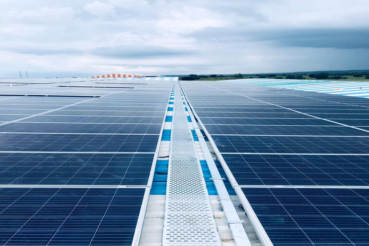 Utility scale solar project infrastructure and photovoltaic installation